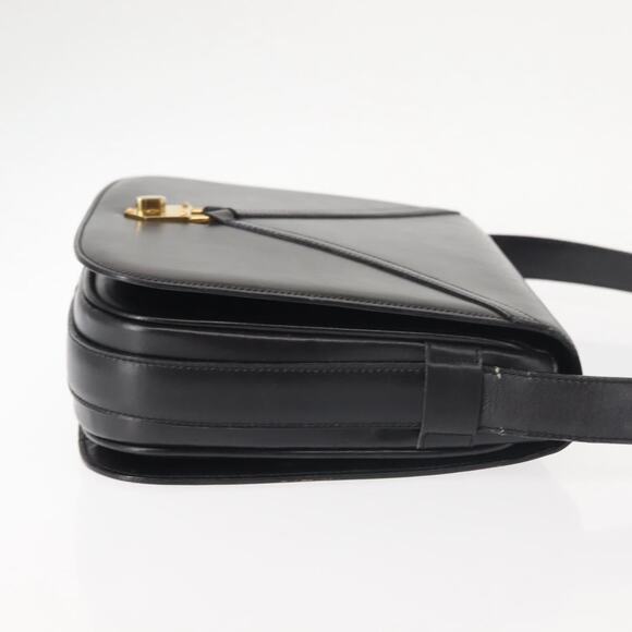 CELINE Shoulder Bag Leather Black Gold - Picture 4 of 13